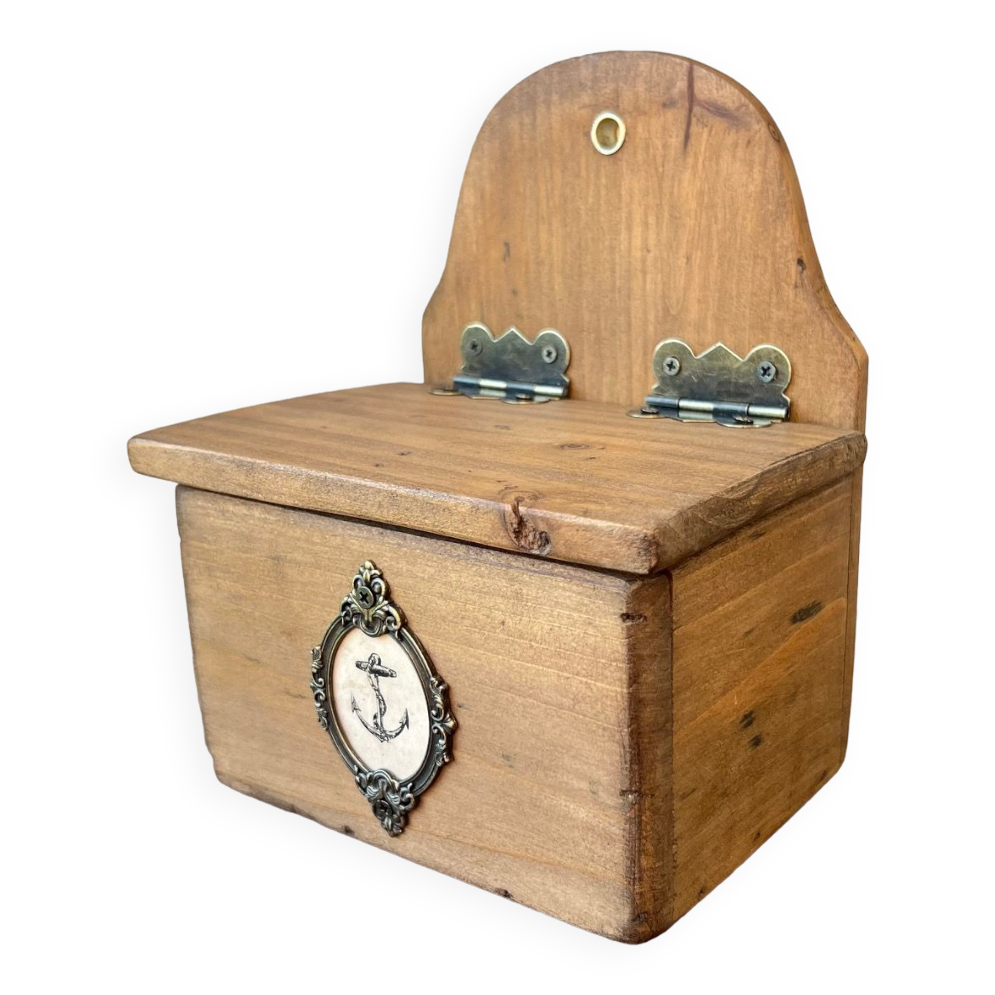 Salt box in raw wood