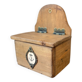 Salt box in raw wood