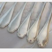 12 couverts de table 24p en métal argenté Alfenide Christofle Modèle Pompadour