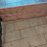 Antique garden bench with cast iron legs