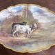 Large decorative plate made of hand-painted porcelain – Countryside scene with cattle