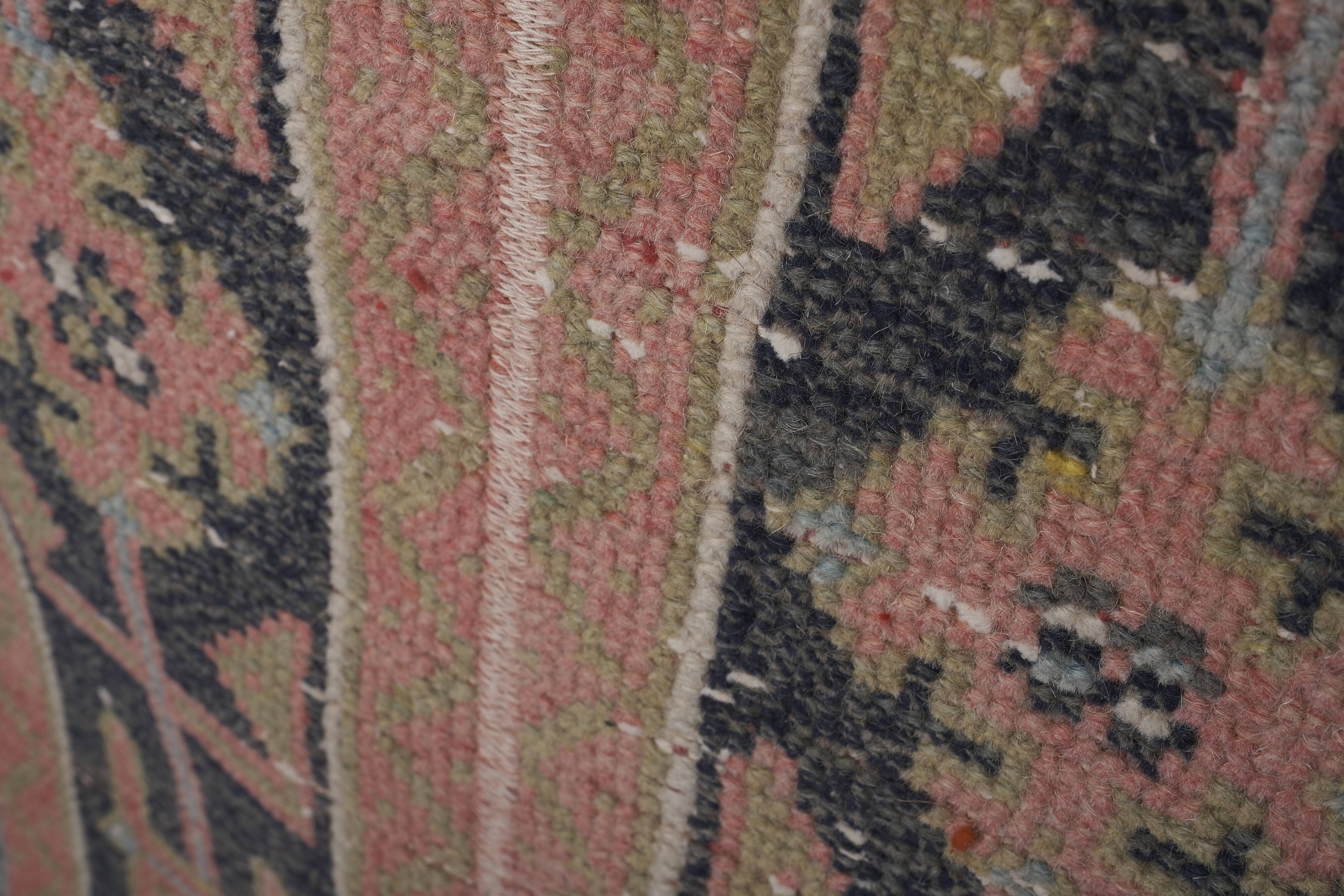 Vintage Turkish Oushak Handwoven Rug 48x297 cm