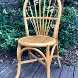 Set of 4 rattan chairs and cannage