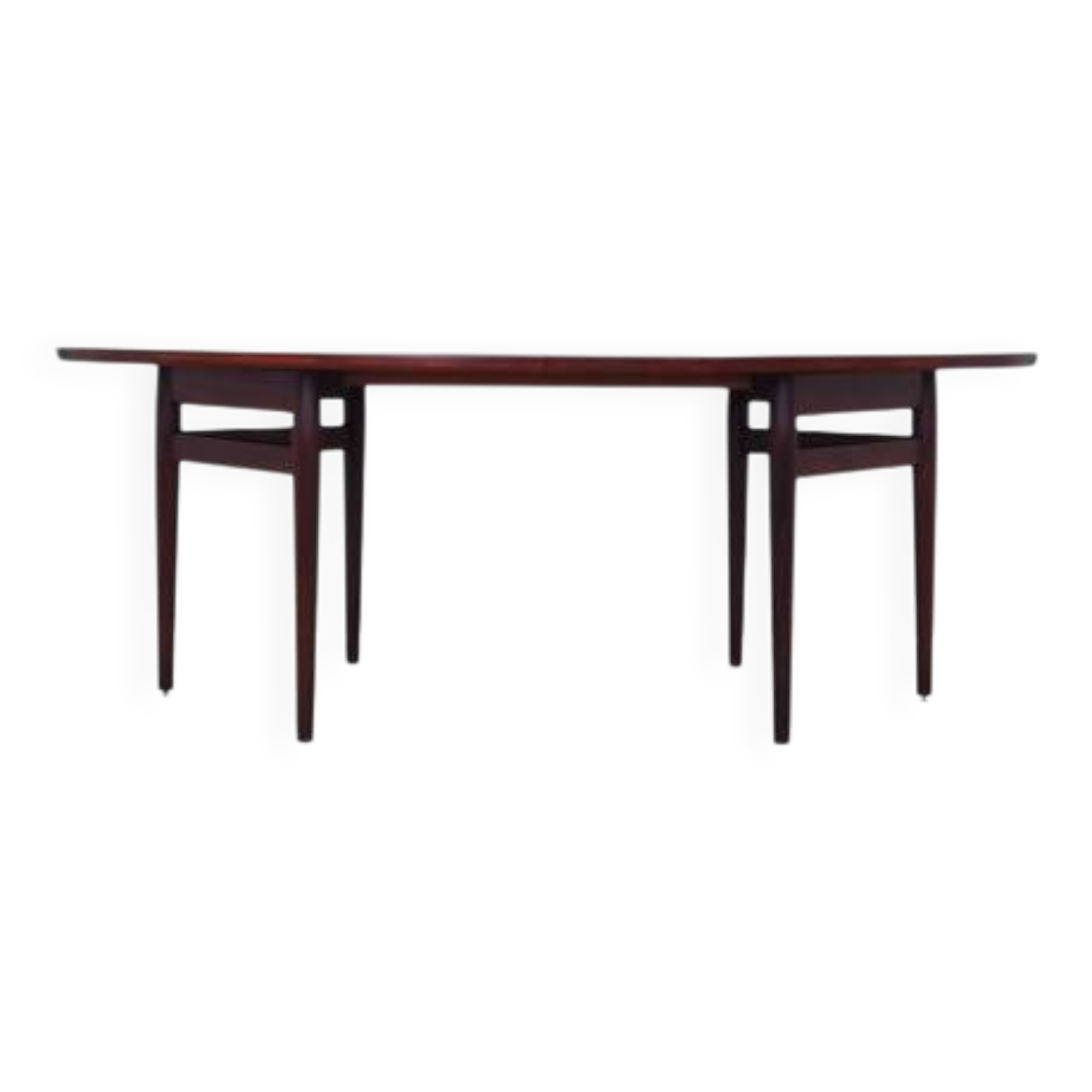 Oval rosewood table, 1950s, Danish design, designer: Arne Vodder, productio