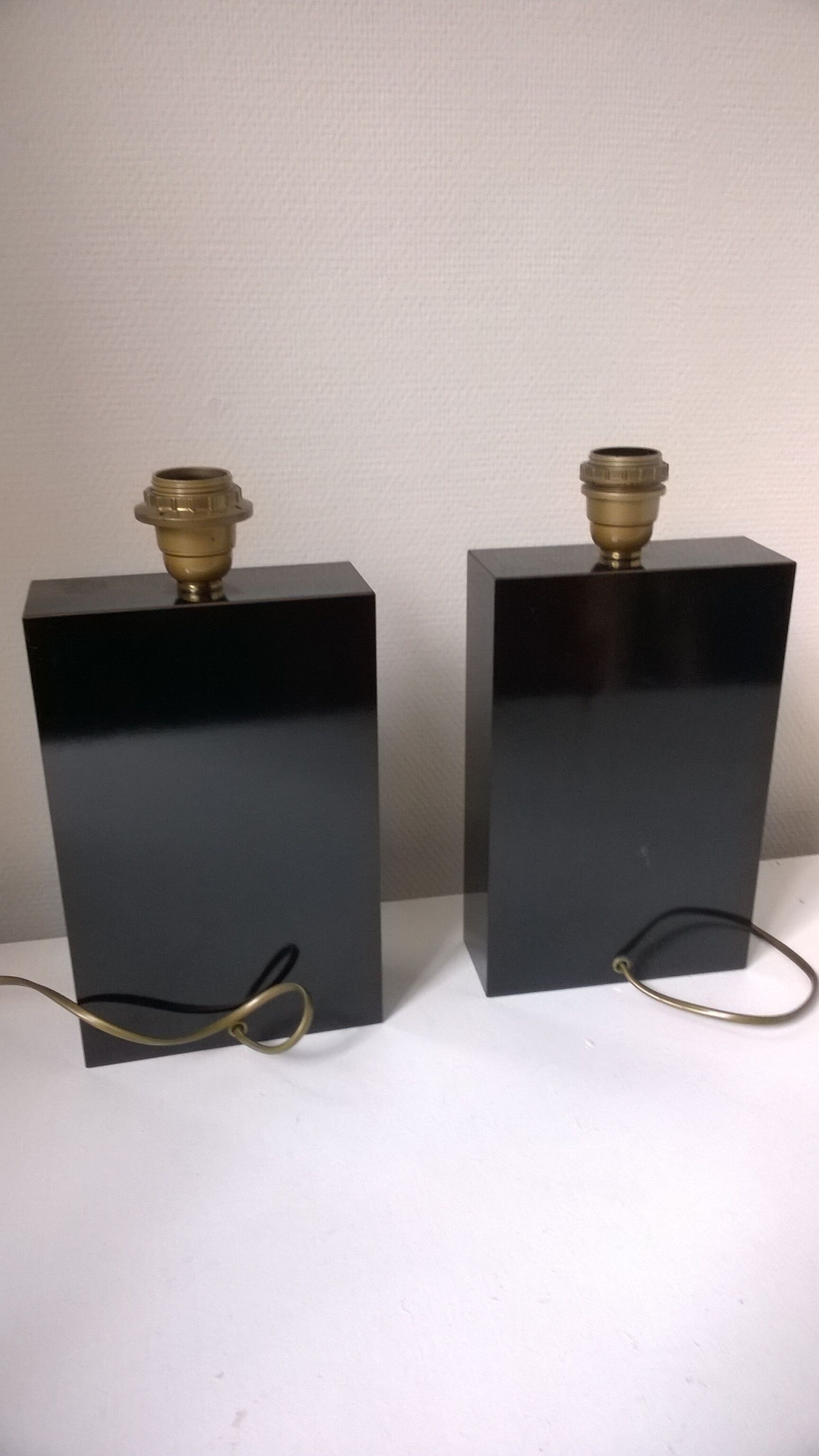 Pair of lamp legs Maison Le Douphin model Insert France 1970