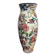 Glazed earthenware vase – floral and bird decoration –