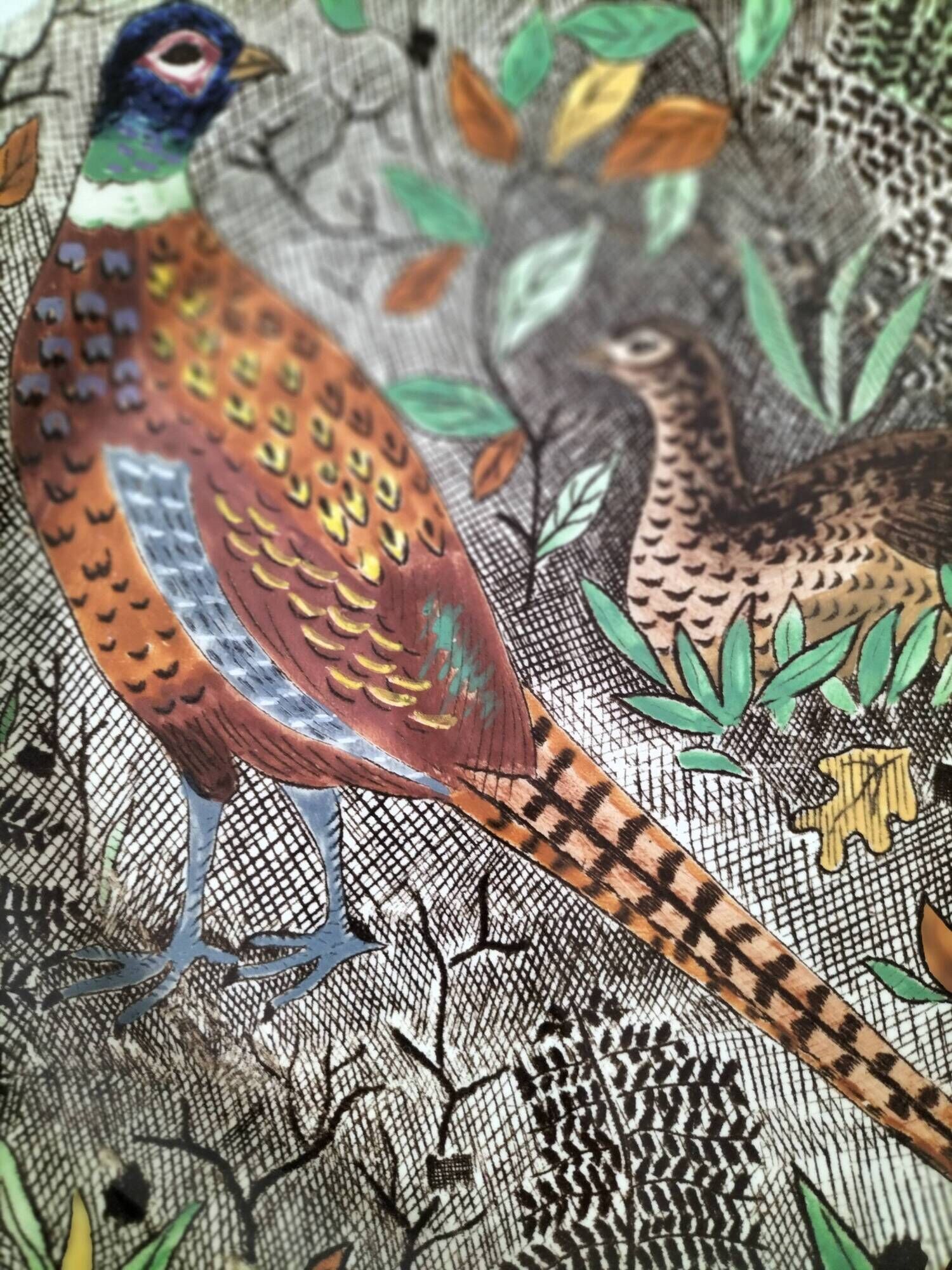 Gien Rambouillet Plate - Jean Bertholle – Hand-painted