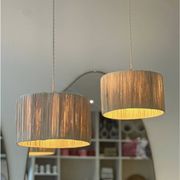 Suspension lampshade rattan bohemian vintage - d30 cm