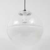 Harvey Guzzini Suspension Boule Op-Art Striped Postmodern by Meblo, 1970s