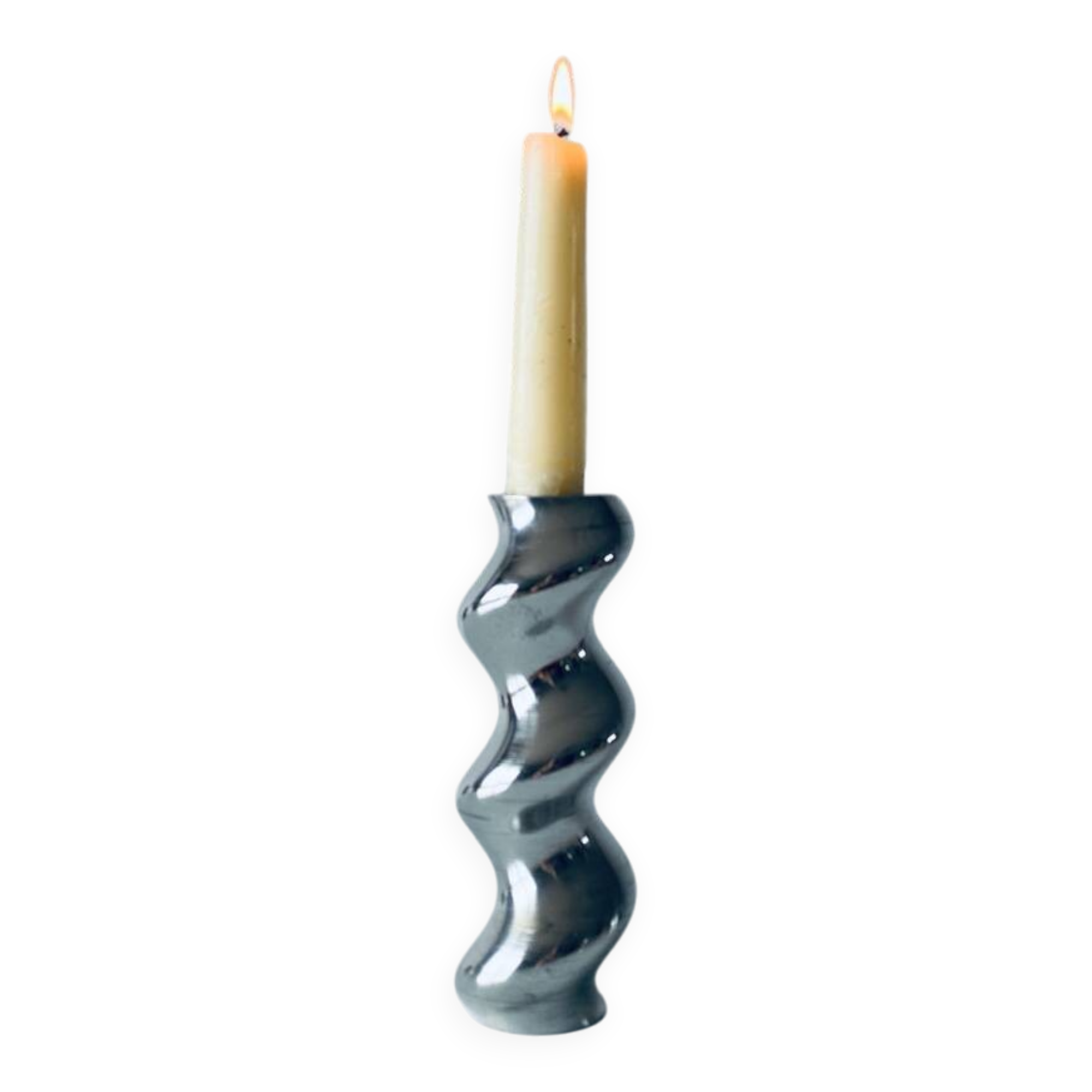 Bougeoir design torsadé