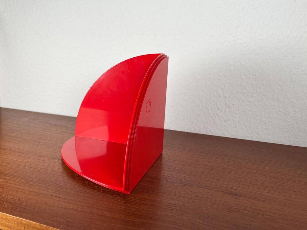 Pair of bookends model 4909 Italian space age mid-century by Giotto Stoppino for Kartell, 1960, set of 3