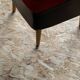Set of 2 mid-century stools in red and black fabric and faux leather, with light wood legs.