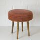 Small vintage stool space age cushion footstool mid-century ottoman 1960's