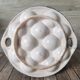 6 glazed ceramic snail plates