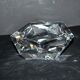 Faceted cut crystal ashtray signed SAINT-LOUIS