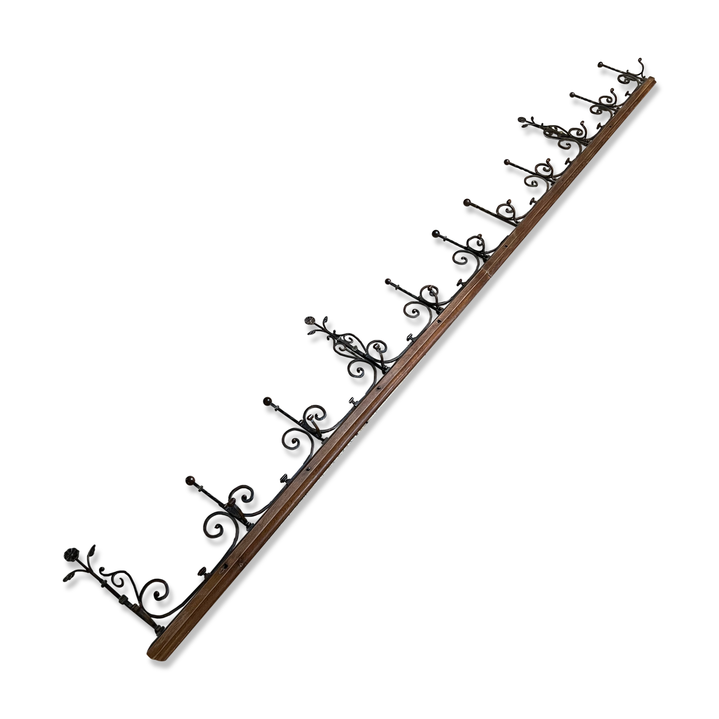 large wall-mounted coat rack