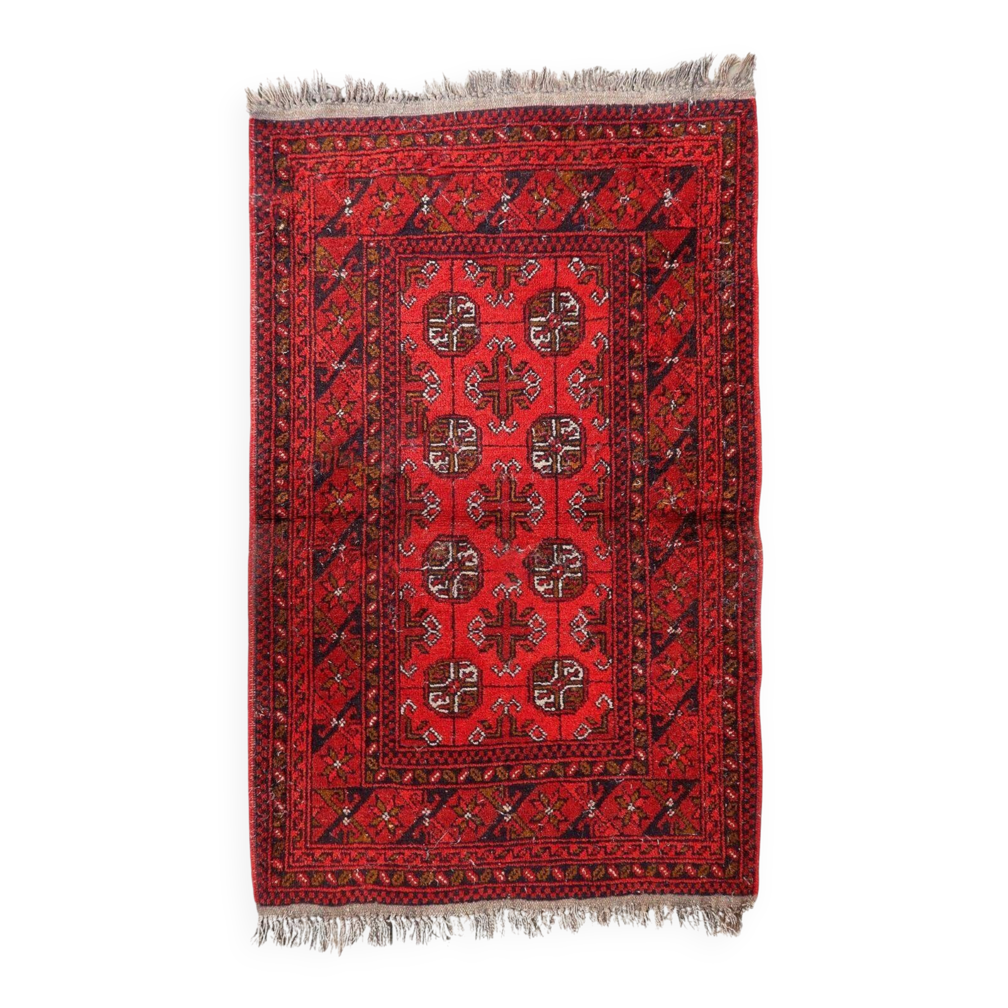 Antique 1920s Afghan Ersari tribal rug 80cm x 126cm - 1C1254