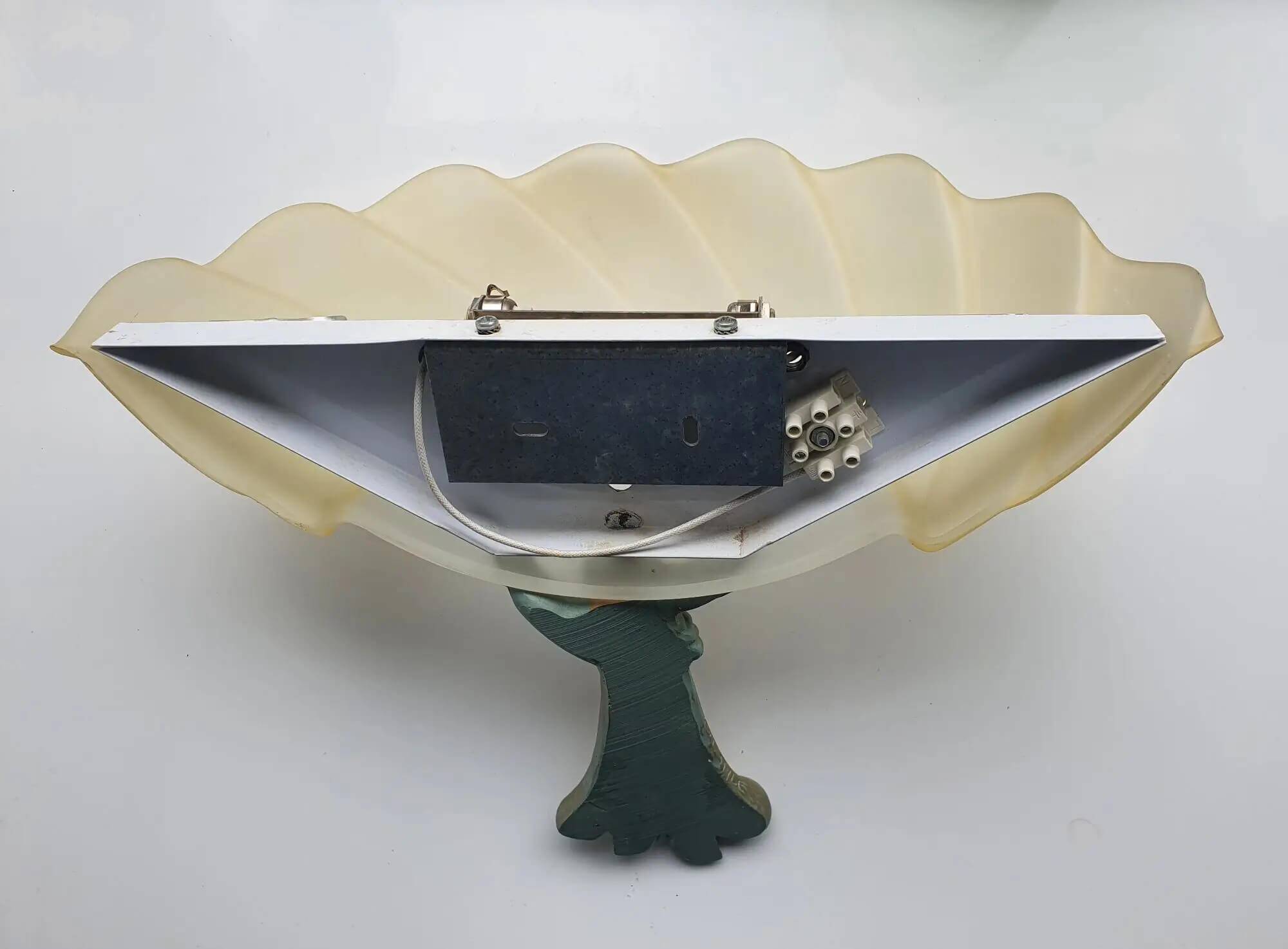 Applique murale italienne en résine et verre vintage