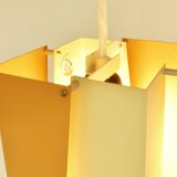Rare metal pendant light for Lyfa, Denmark 1960's