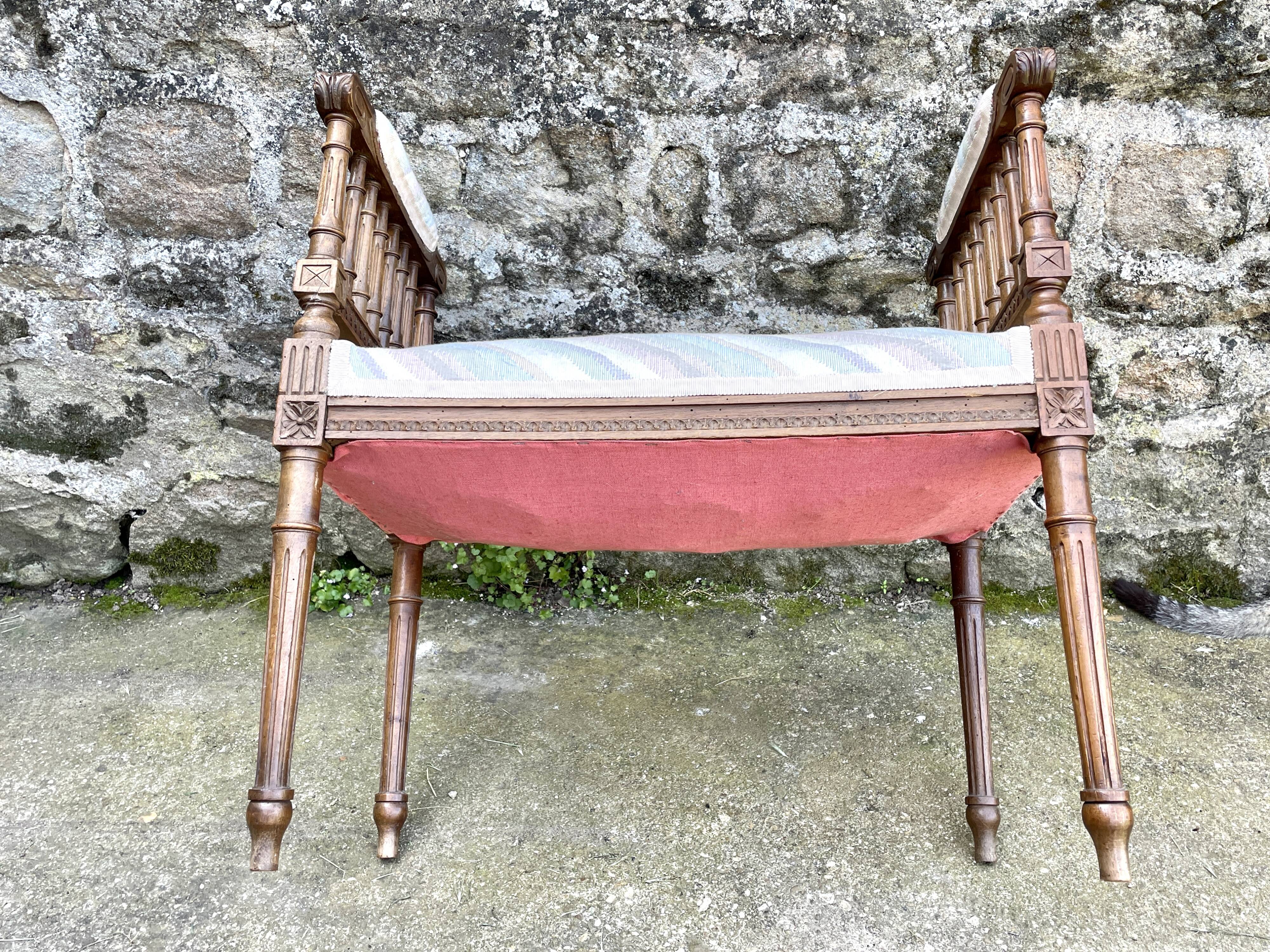 Louis XVI piano bench