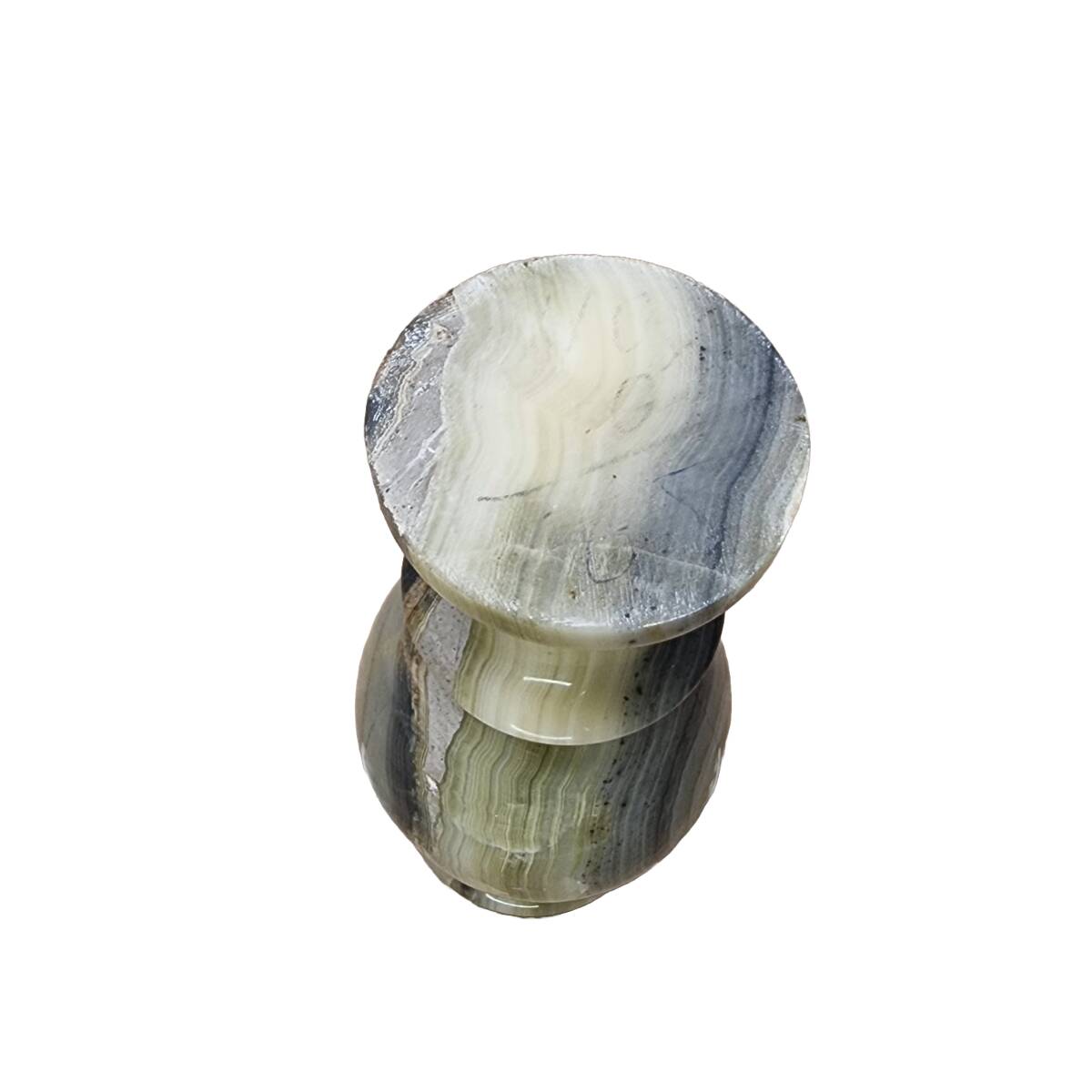 Vintage Onyx Marble Vase, 1970s