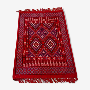 Red Berber kilim rug 140x185cm