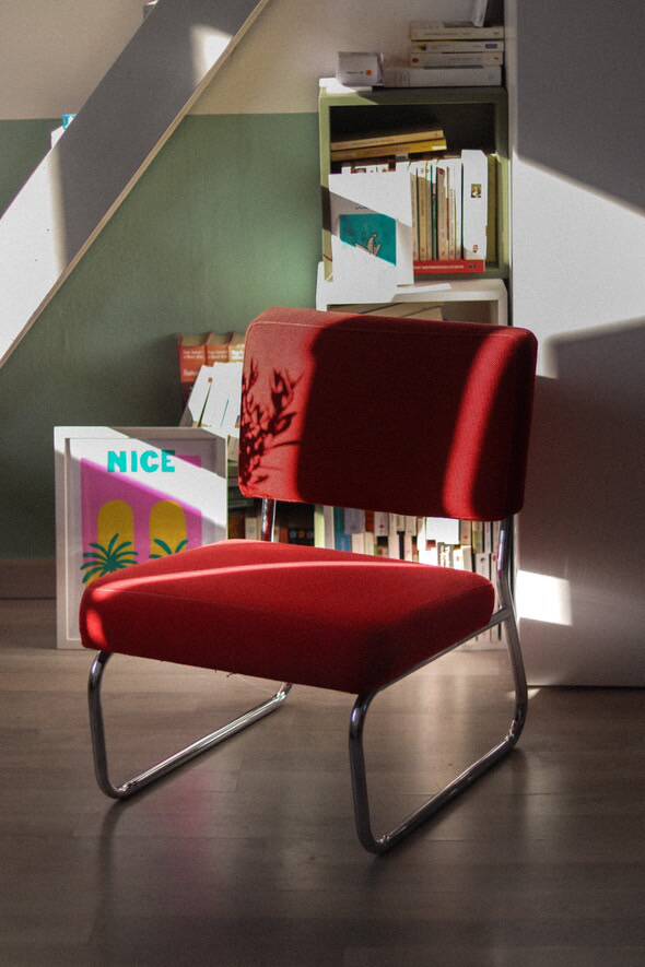 Vintage red armchair