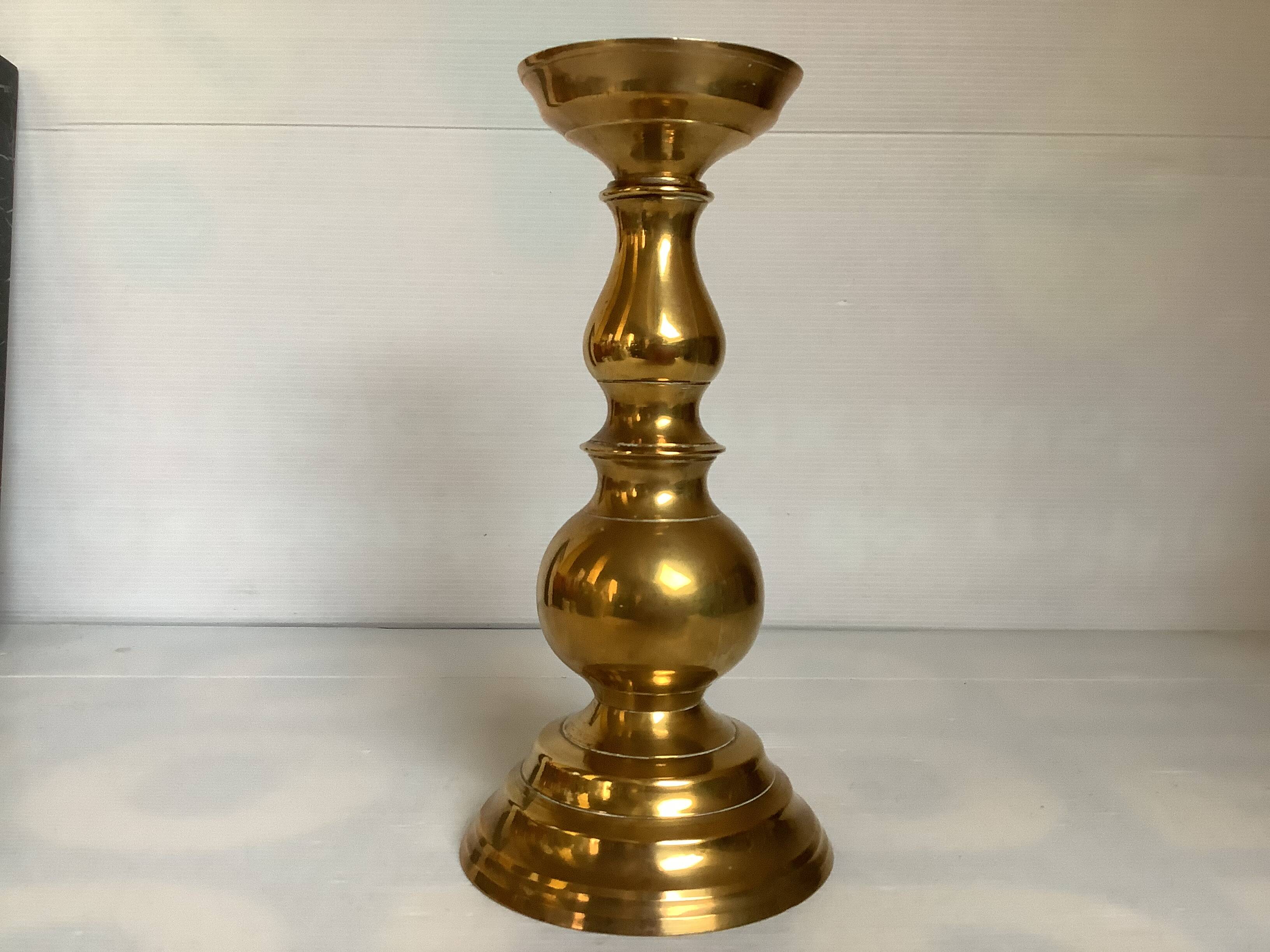 Large brass candlestick