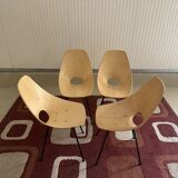 Set of 4 medea chairs by vittorio nobili for f.lii tagliabue signed
