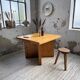 Square modernist table made of solid pine from the 1950s.