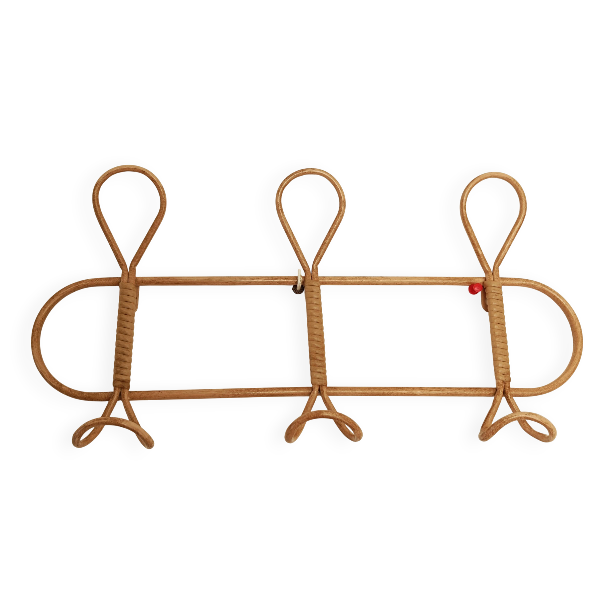 Wall-mounted coat rack imitation wicker