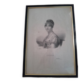 Old Lithograph Hortense by Delpech