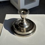 Small shiny silver-plated candlestick H11 D13