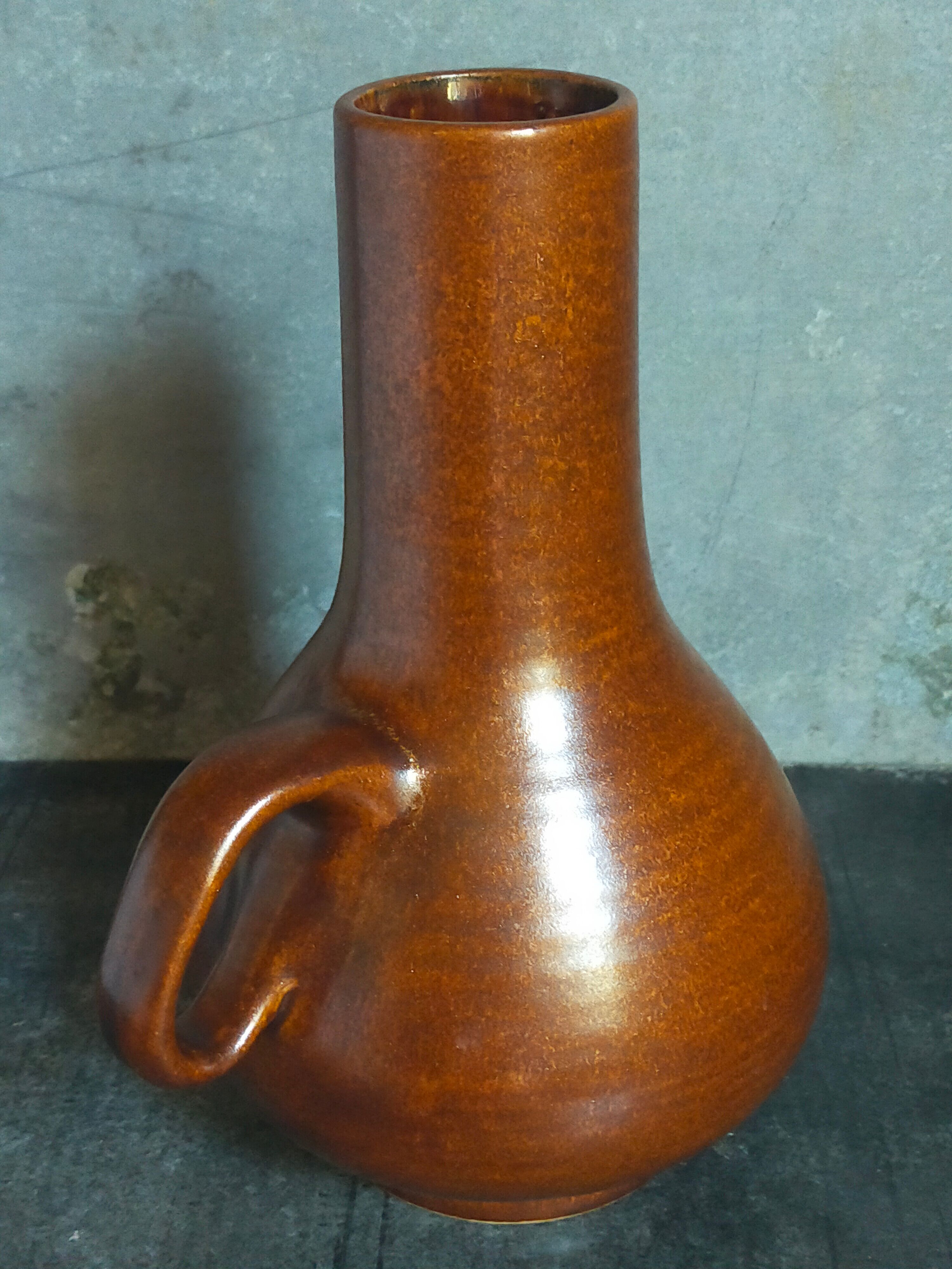Vintage ceramic handle vase