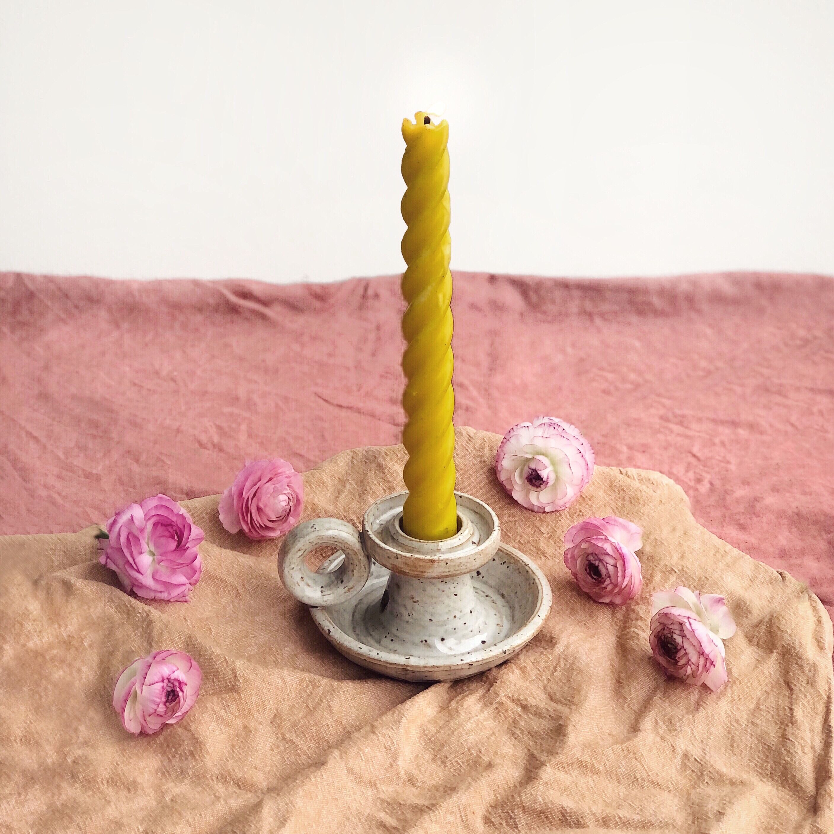 Vintage sandstone candlestick