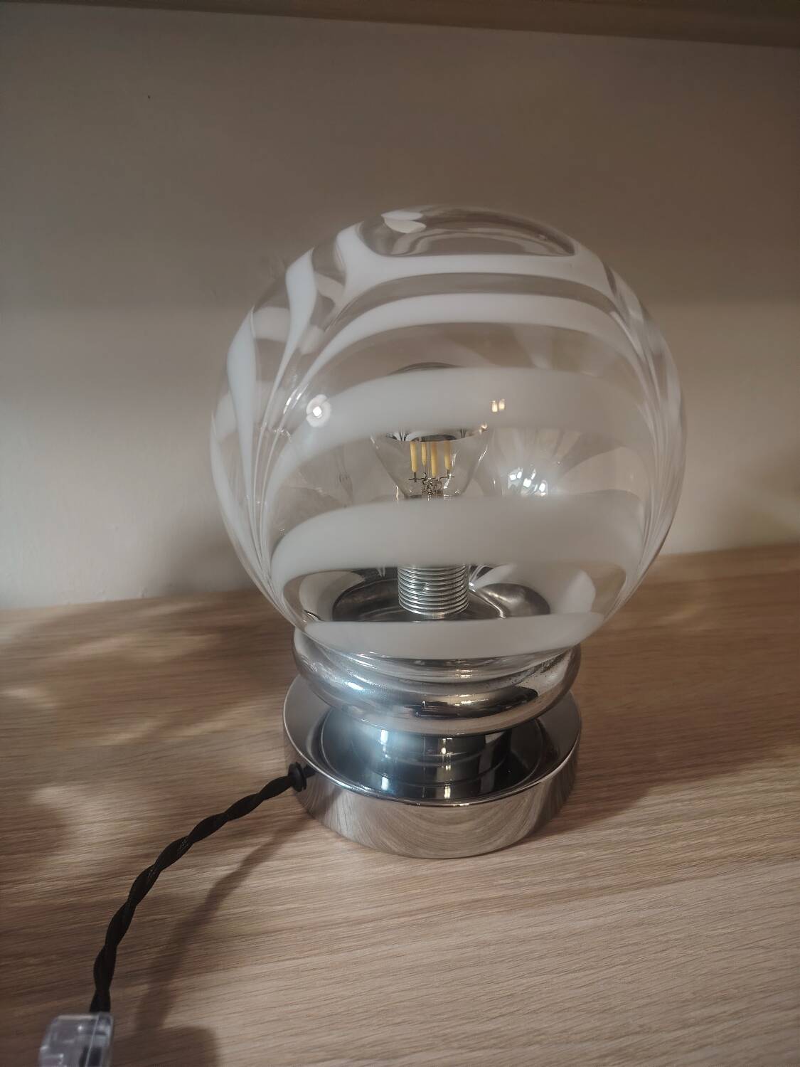 Carlo Nelson glassware as a table lamp
