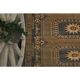1970s Vintage Turkish Oushak Handmade Wool Cotton Orange Area Rug 170x340