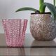 Vintage pink woven glass lantern – Murano style