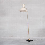 Robert Mathieu French Brass Adjustable Mid-Century Floor Lamp