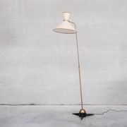 Robert Mathieu French Brass Adjustable Mid-Century Floor Lamp