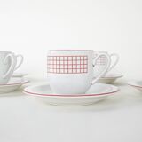 Set of porcelain cups, Italian design, 1980s, production: Italy