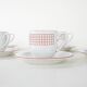 Ensemble de tasses en porcelaine, design italien, années 1980, production : Italie