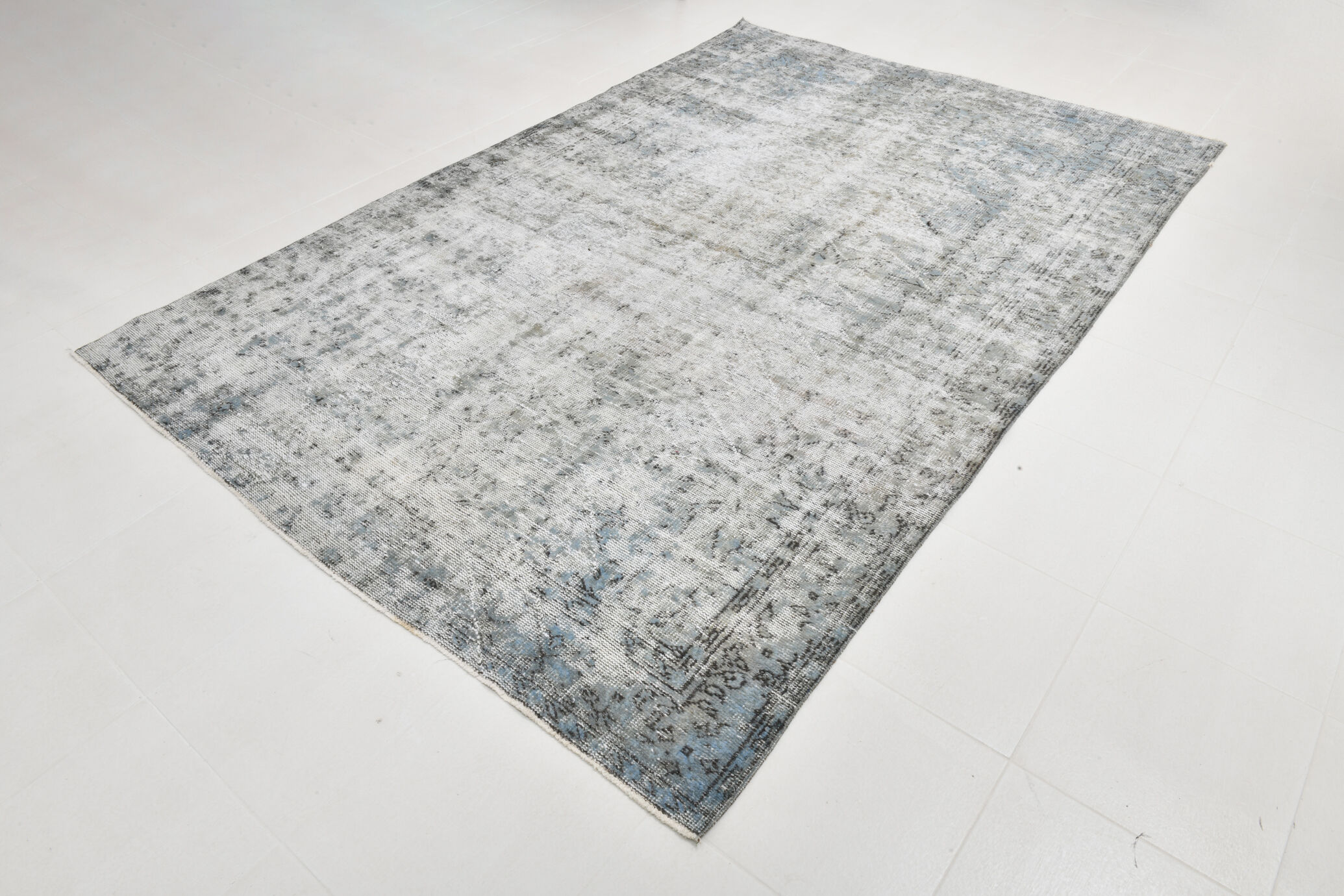 Classic gray & blue vintage rug 300x199cm