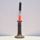 Danish vintage brown ceramic candlestick