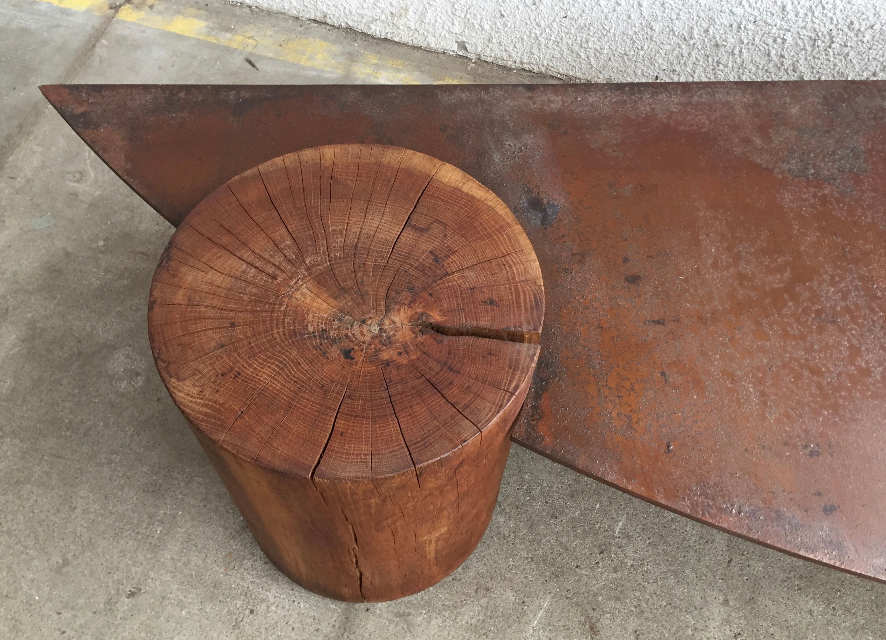Corten steel coffee table