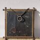 Gold square barber mirror with Japan Napoleon III print