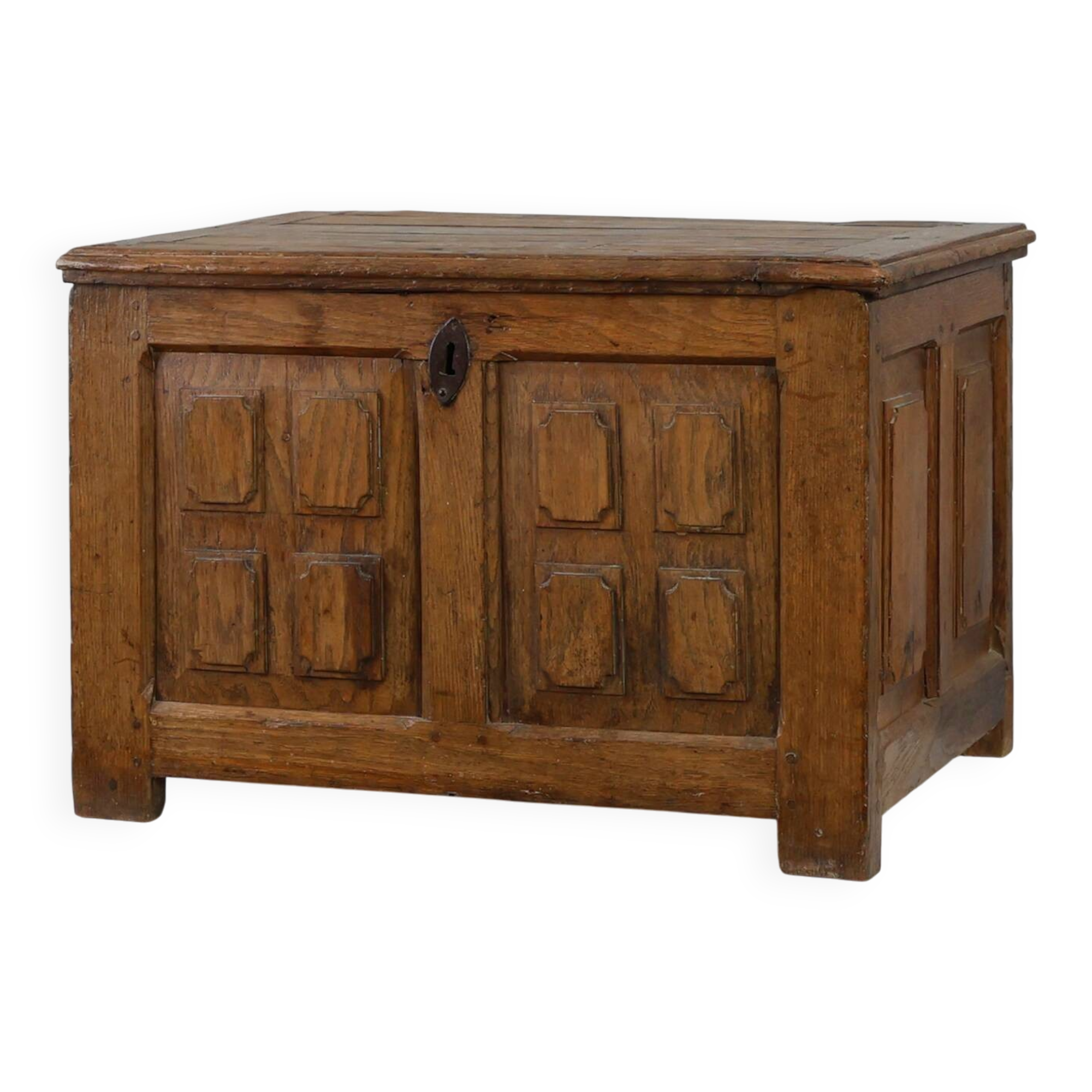 Rustic Oak paneled Trunk or chest, France 18th Century