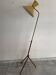 Diabolo floor lamp from the 1950s - brass & rattan - Lunel style - vintage design
