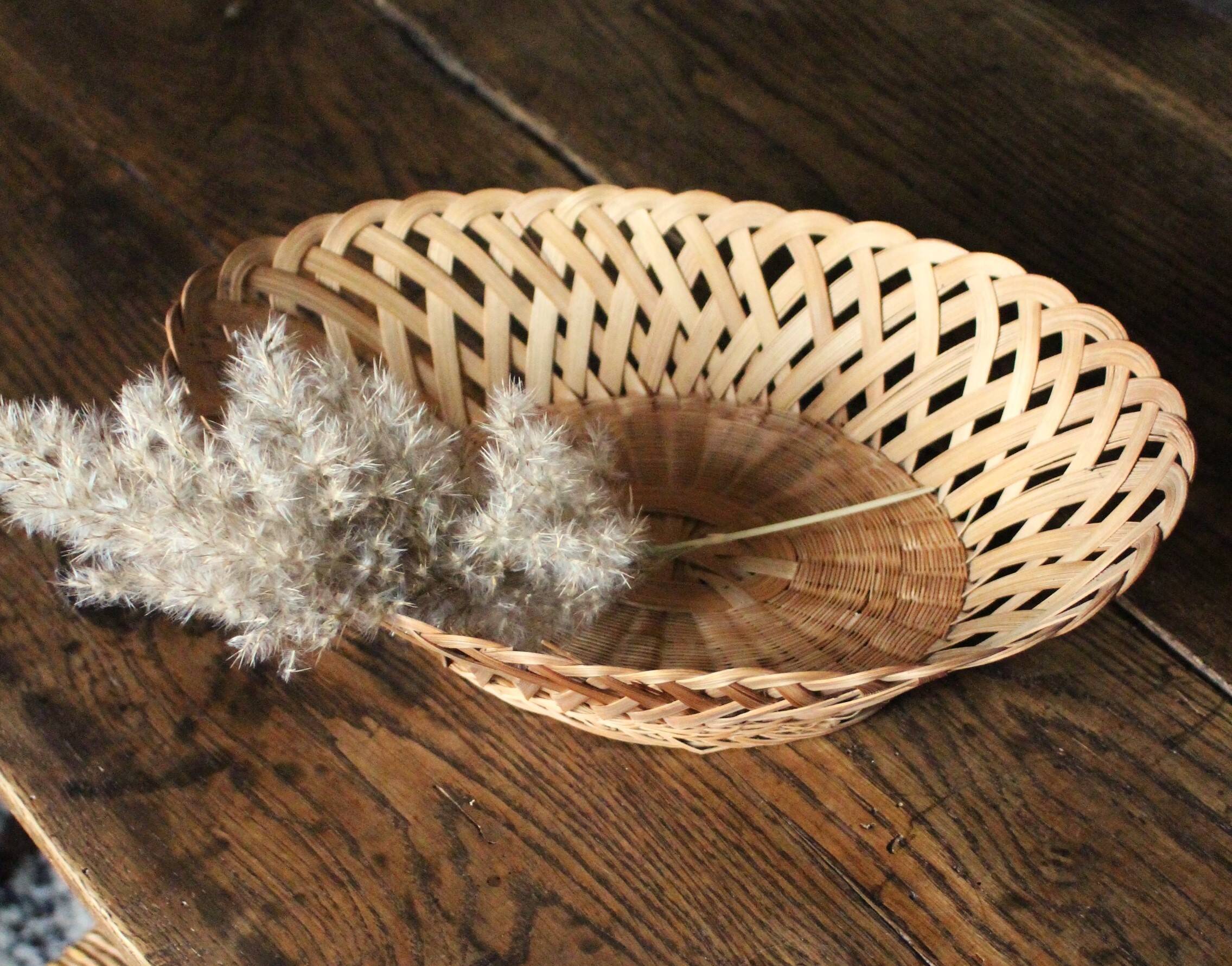 Vintage oval openwork basket