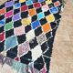 Vintage Boucherouite Berber rug: Hand-knotted Moroccan rug.